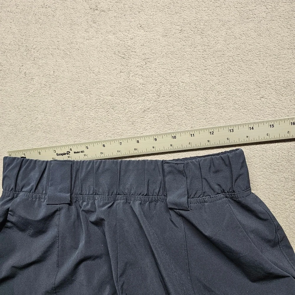 Athleta Athletic Shorts Womens 6 Navy Gym Training Workout Elastic Waist Pull On